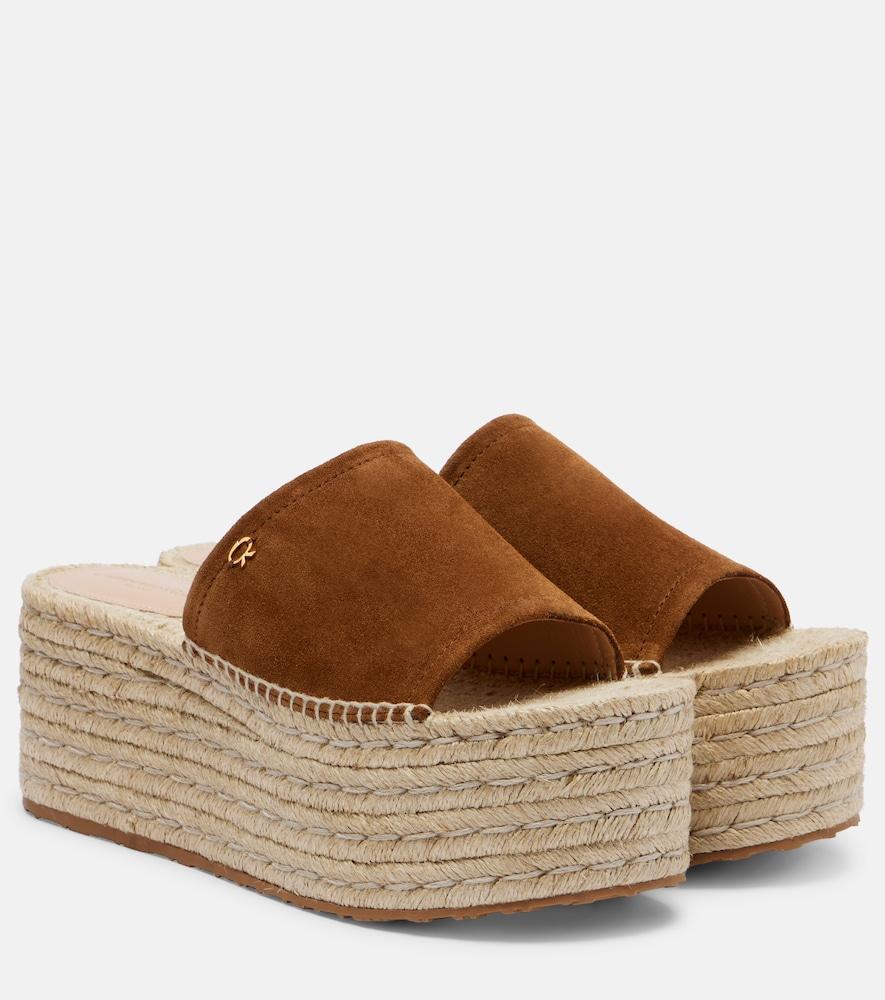 gianvito rossi suede espadrille sandals