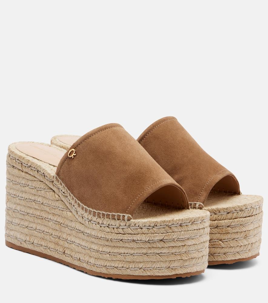 gianvito rossi suede espadrille wedges
