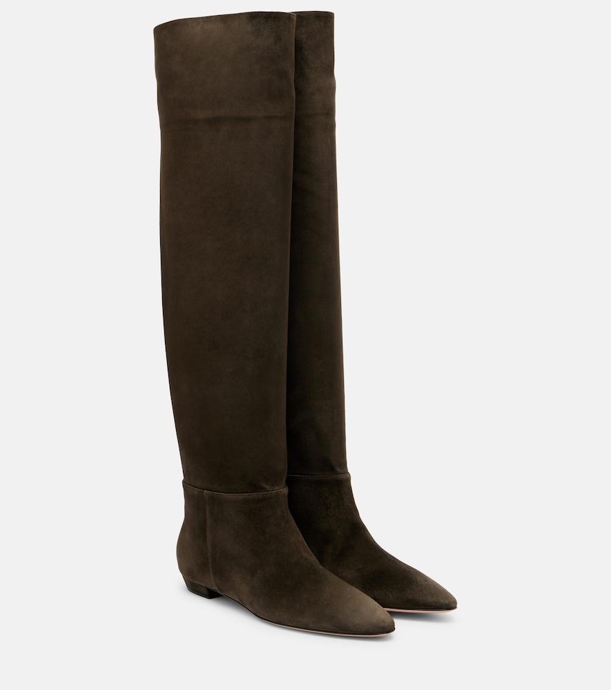 gianvito rossi suede knee-high boots