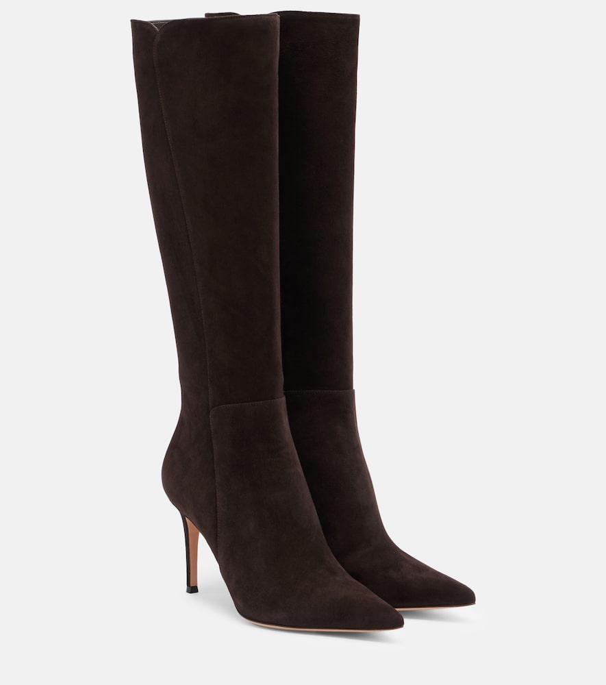 gianvito rossi suede knee-high boots