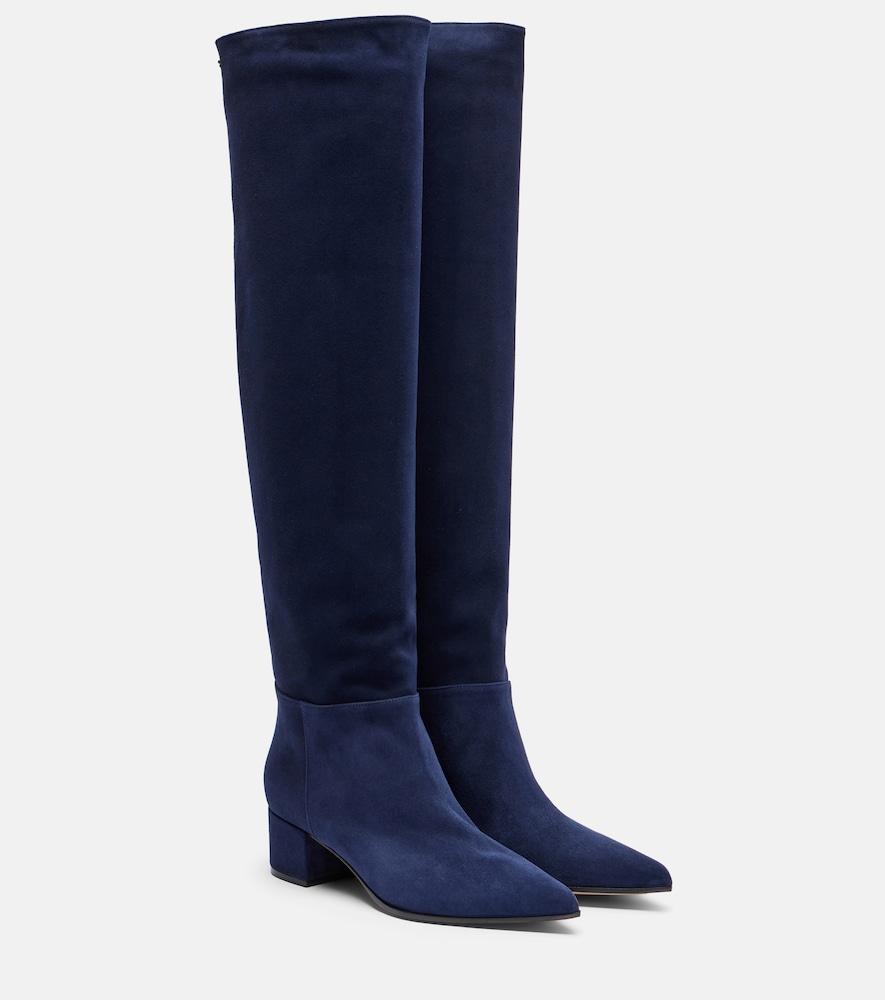gianvito rossi suede knee-high boots