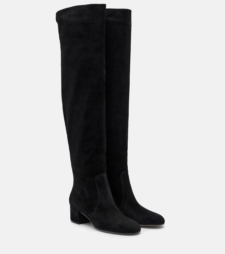 gianvito rossi suede knee-high boots