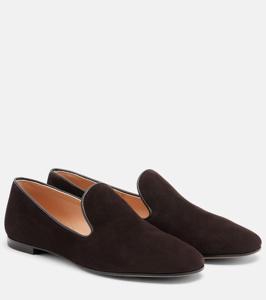 gianvito rossi suede loafers