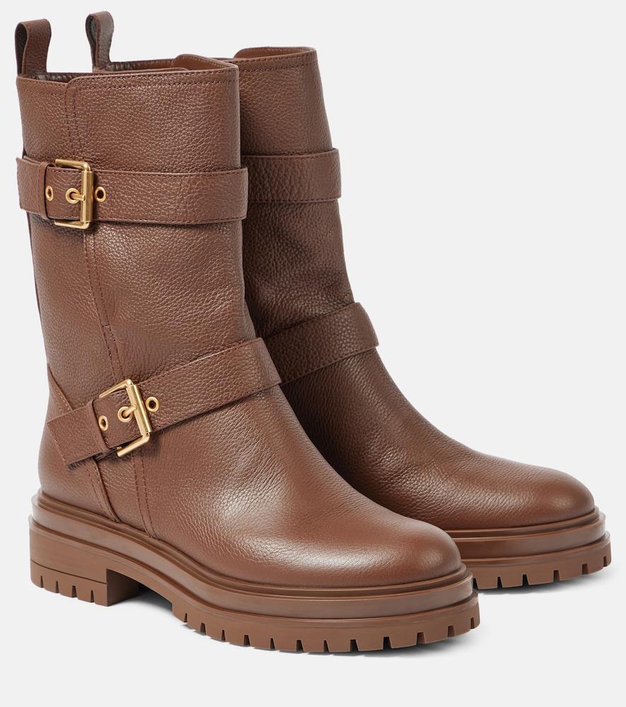 gianvito rossi thiago leather biker boots