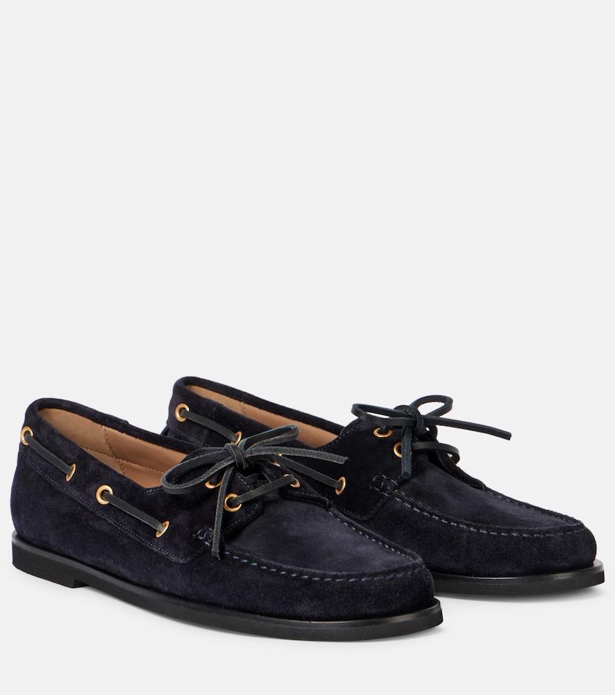 gianvito rossi vandée suede boat shoes