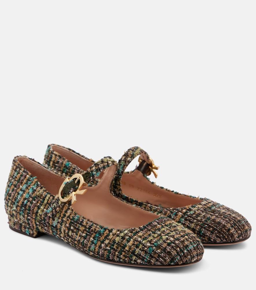 gianvito rossi venezia bouclé ballet flats