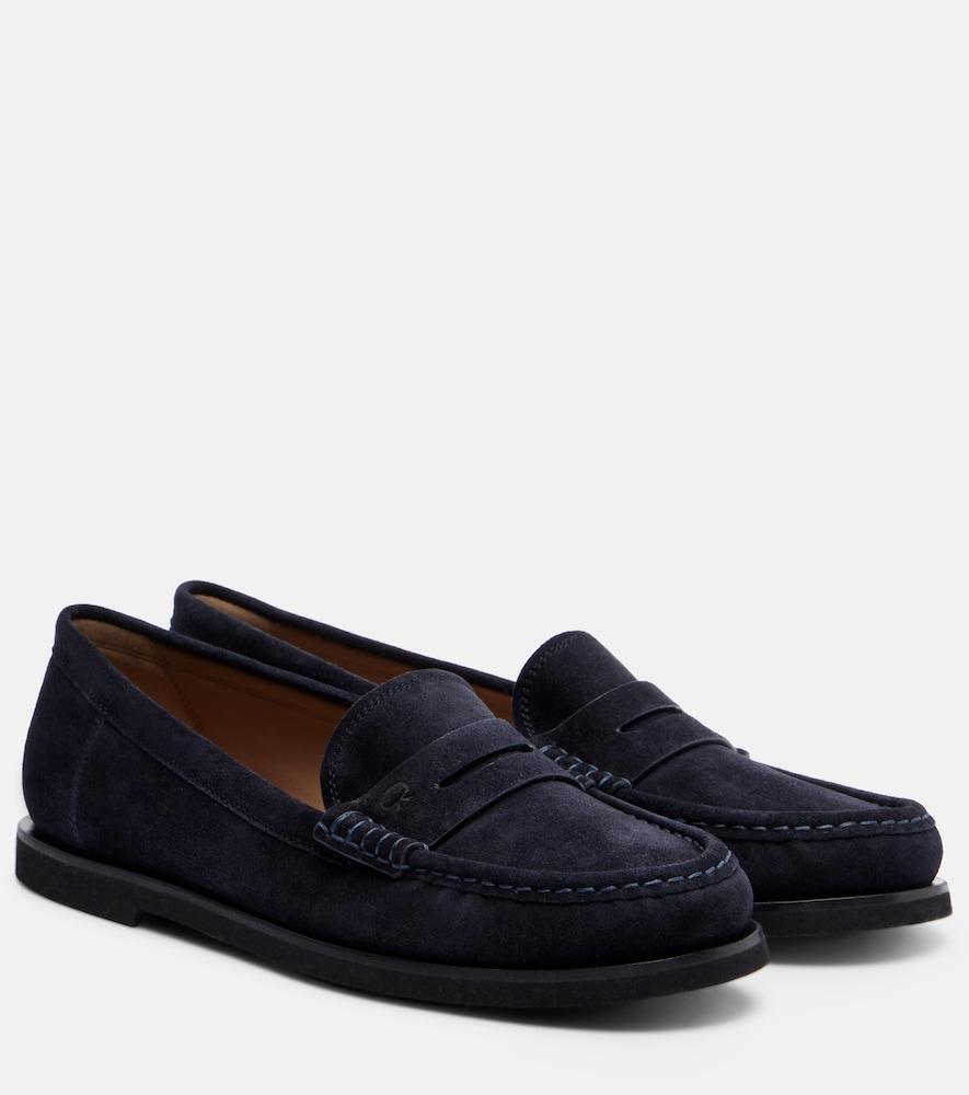 gianvito rossi vernon suede penny loafers