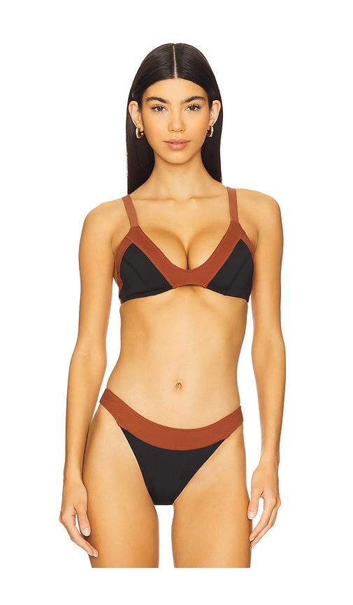 gigi c brett bikini top in black. - size s (also in xs)