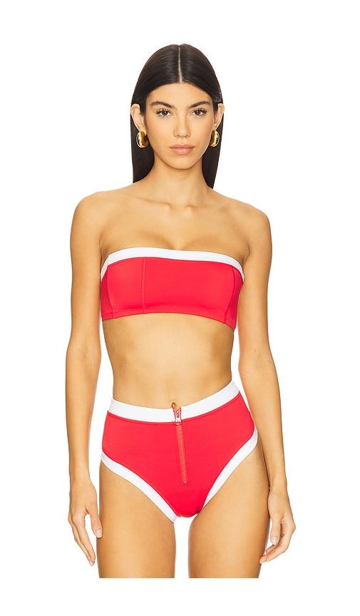 gigi c x revolve zoe bikini top in red. - size s (also in xs)