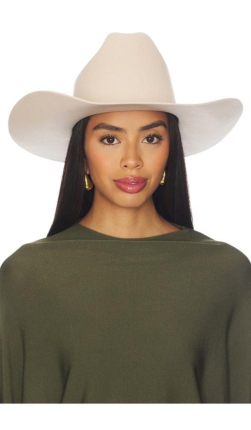 gigi pip teddy cowboy hat in cream. - size 55 (also in 59, 61)