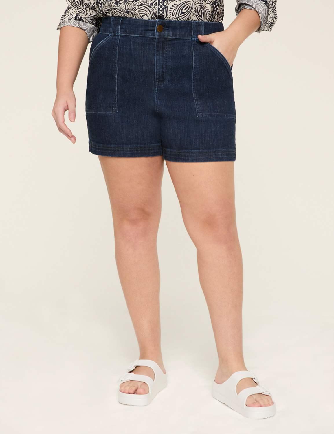 girlfriend fit high-rise jean short - 4.5" inseam