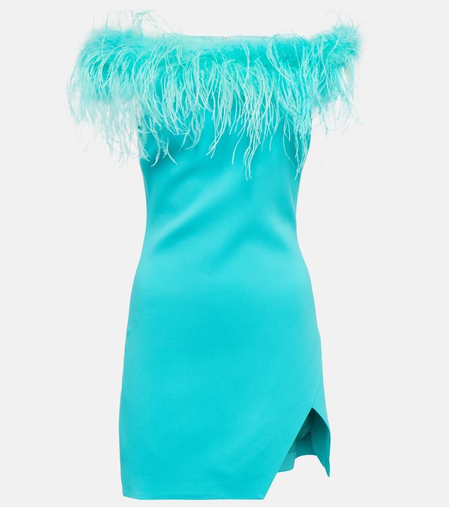 giuseppe di morabito feather-trimmed minidress