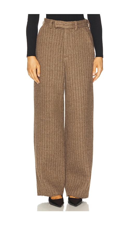 giuseppe di morabito waffle knit pant in brown. - size 38 (also in 40, 42)