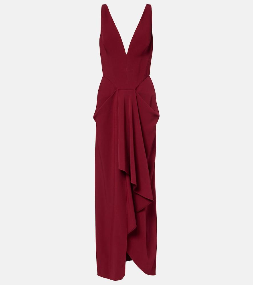 givenchy asymmetrical draped maxi dress