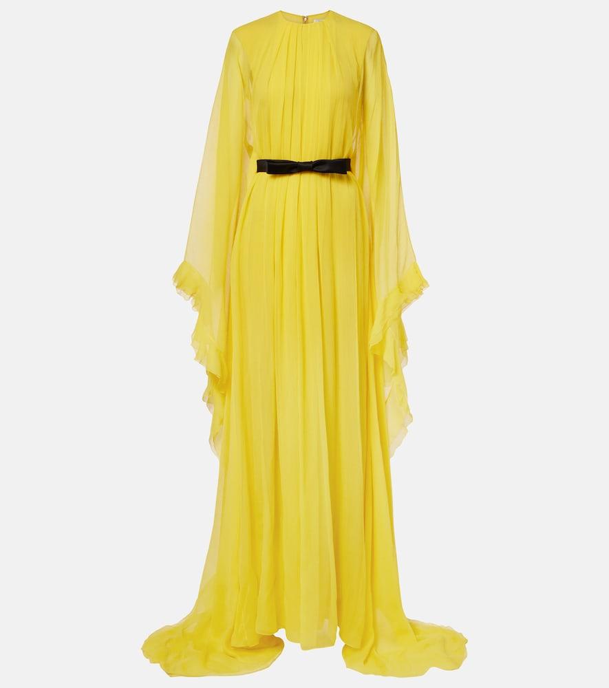 givenchy belted silk gown