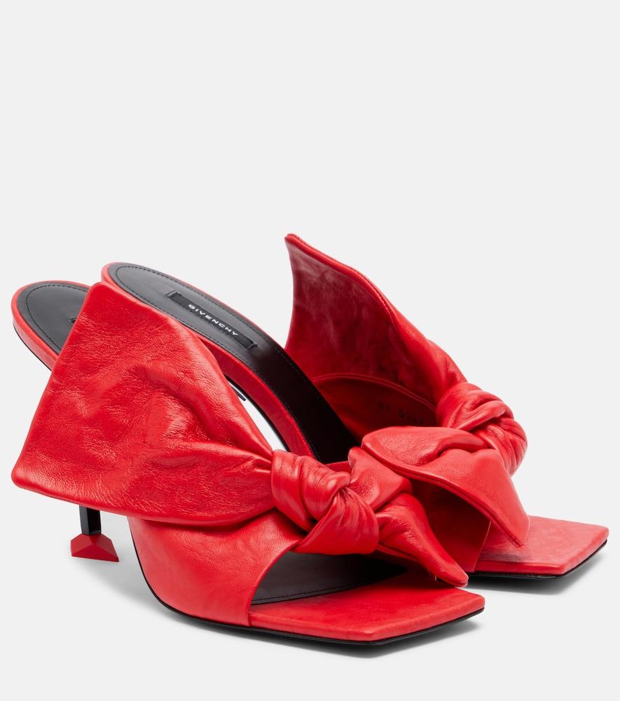 givenchy boudoir bow leather mules
