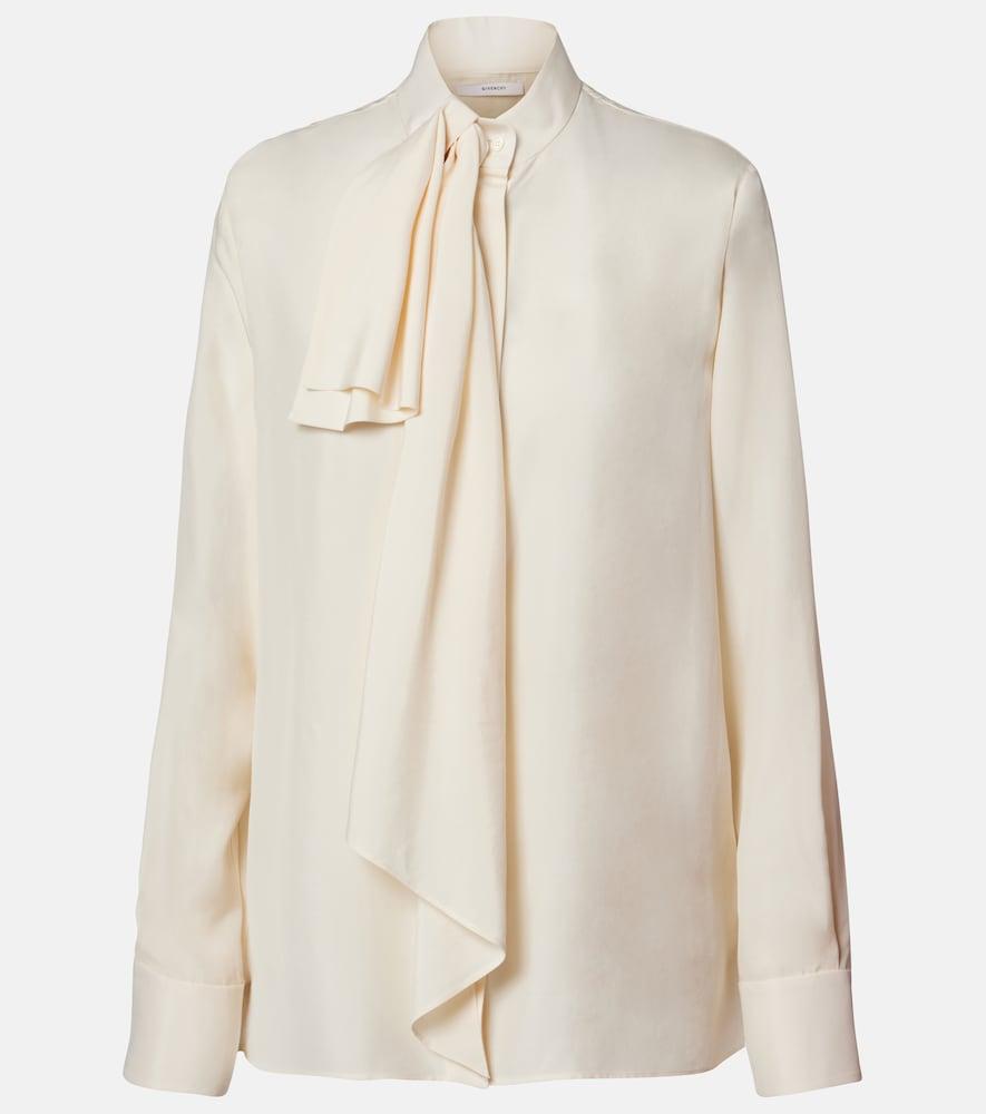 givenchy bow-detail silk blouse
