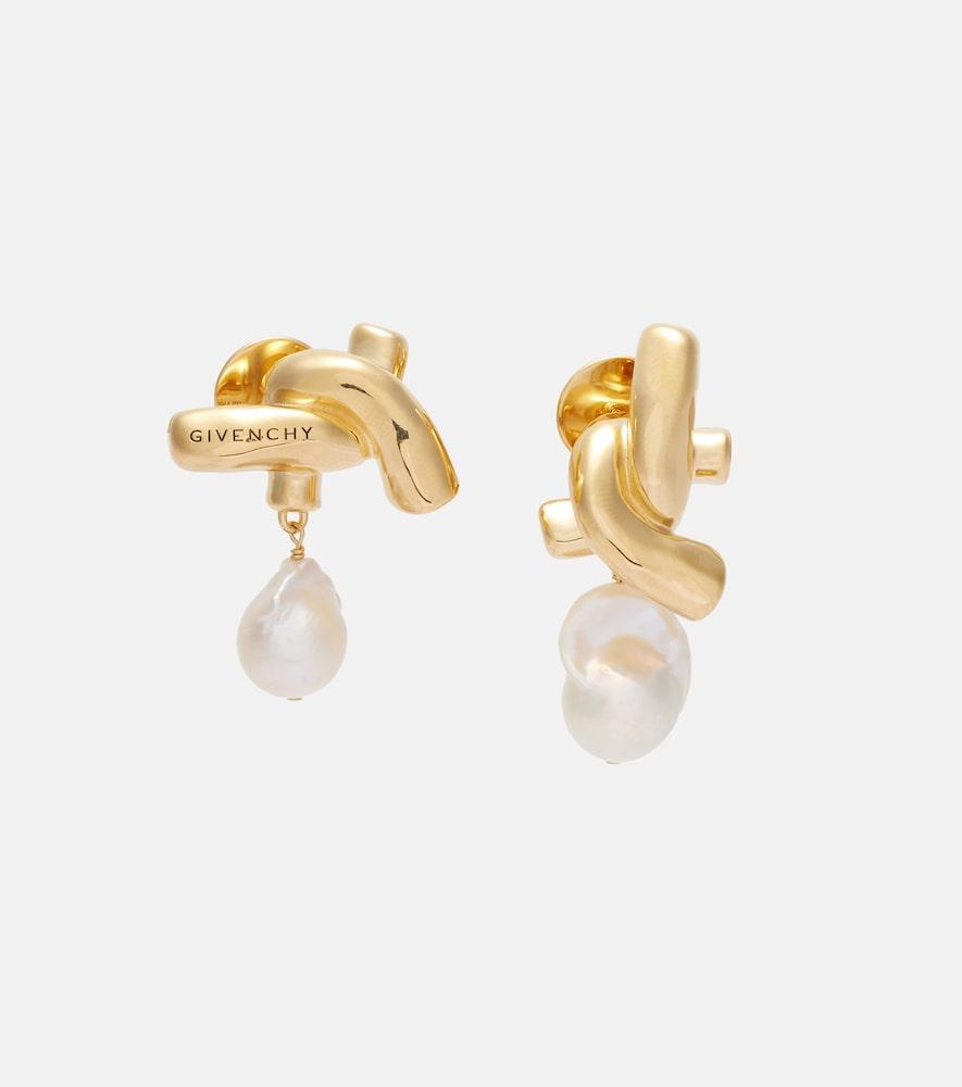 givenchy chain link pearl-embellished earrings