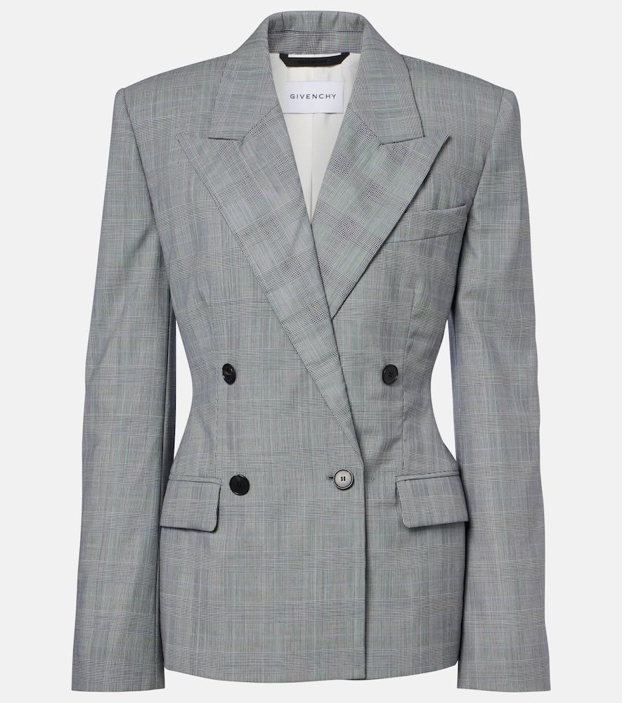 givenchy checked wool jacket
