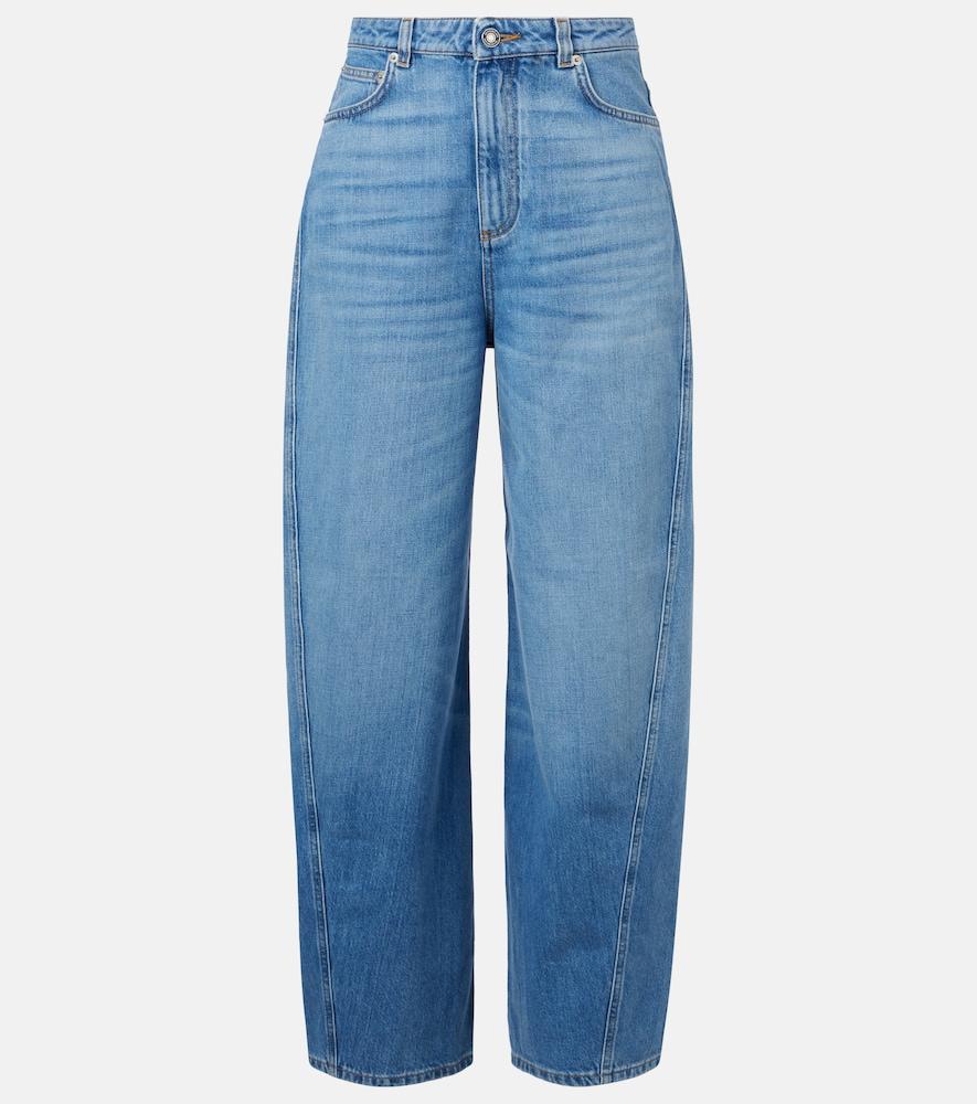 givenchy cocoon high-rise barrel-leg jeans