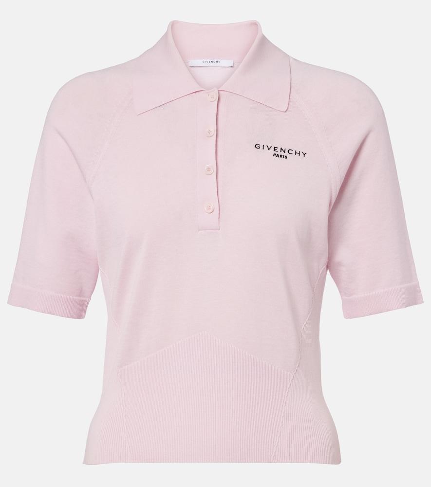 givenchy cotton and silk polo shirt