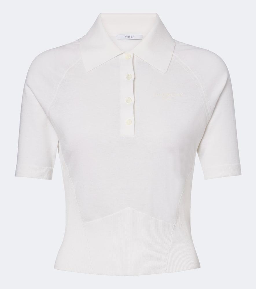 givenchy cotton and silk polo sweater