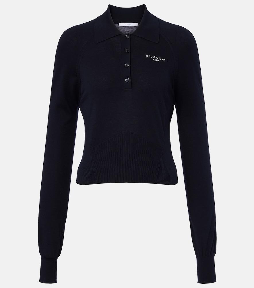 givenchy cotton and silk polo sweater