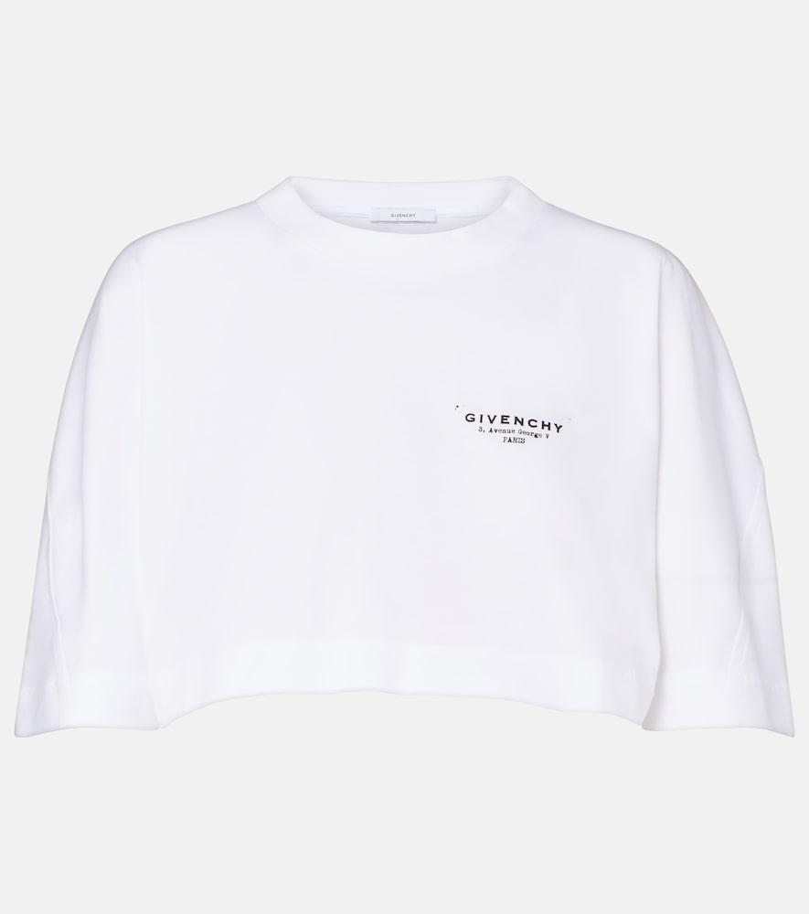 givenchy cropped logo cotton t-shirt