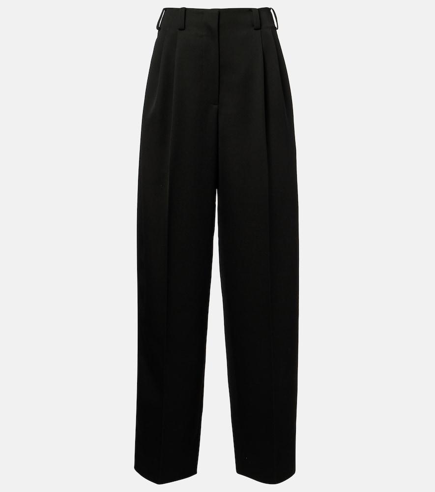 givenchy cutout wool wide-leg pants