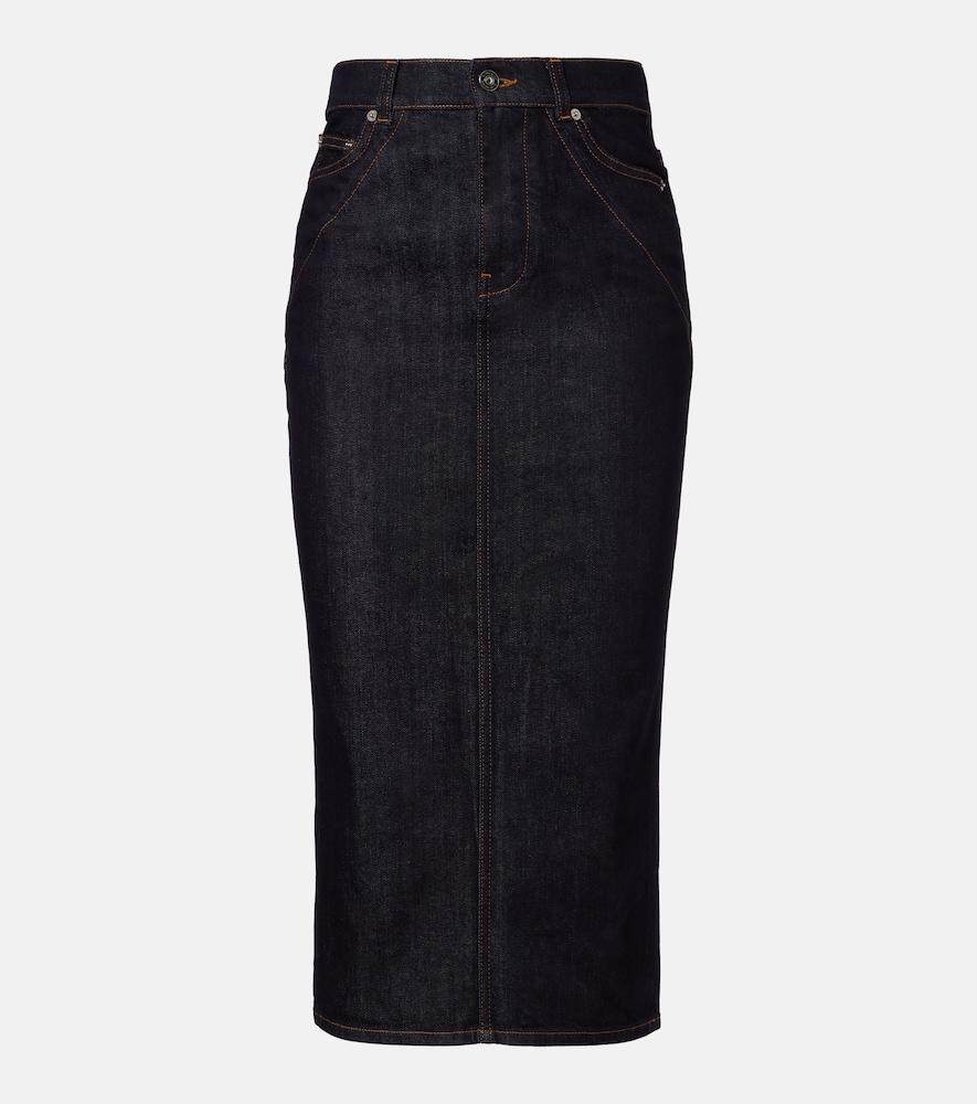 givenchy denim midi skirt