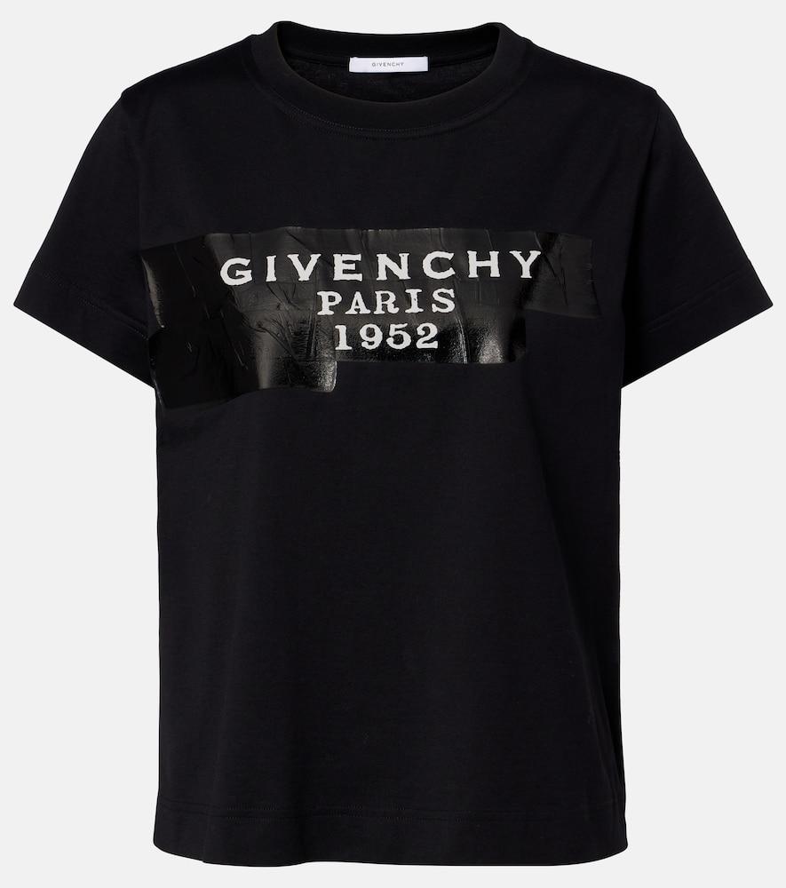givenchy distressed printed cotton jersey t-shirt