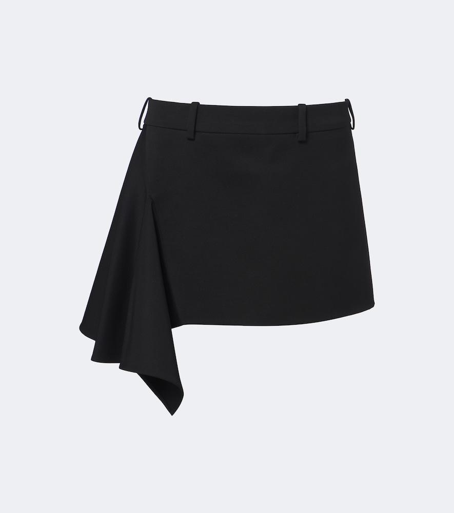 givenchy draped wool miniskirt