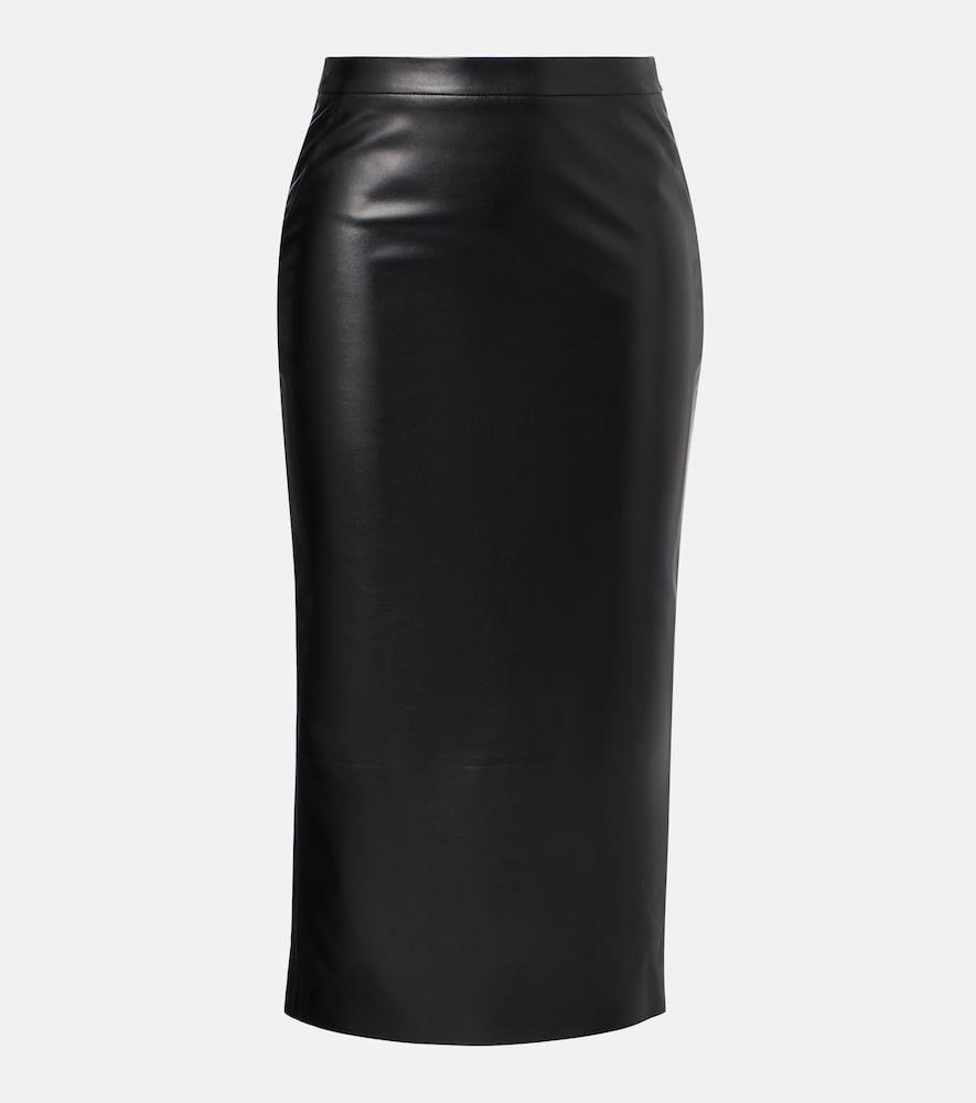 givenchy high-rise leather pencil skirt