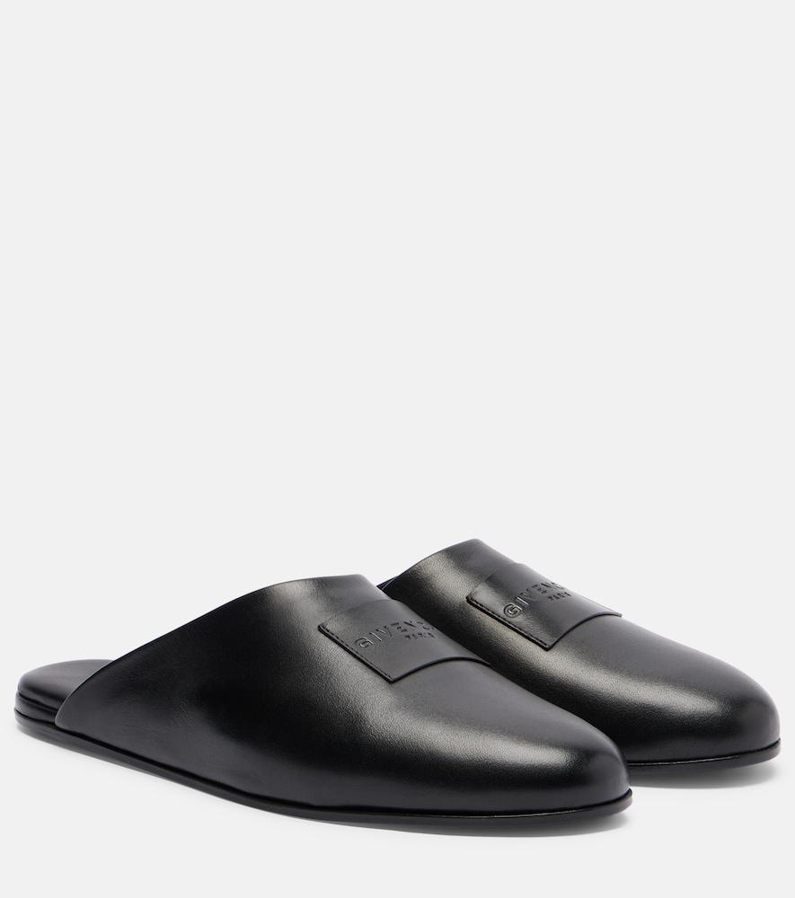 givenchy label leather mules