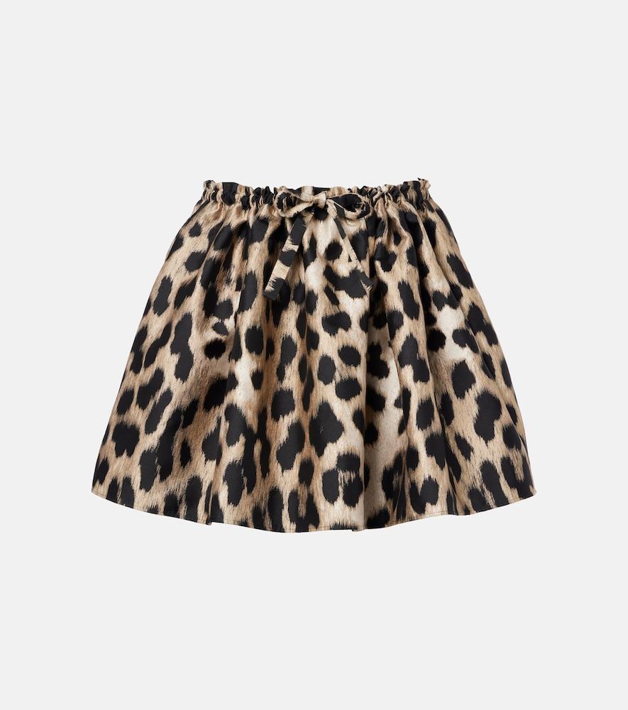 givenchy leopard-print miniskirt