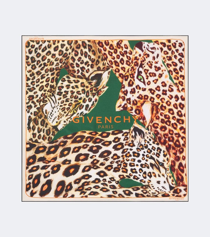 givenchy leopard-print silk twill scarf