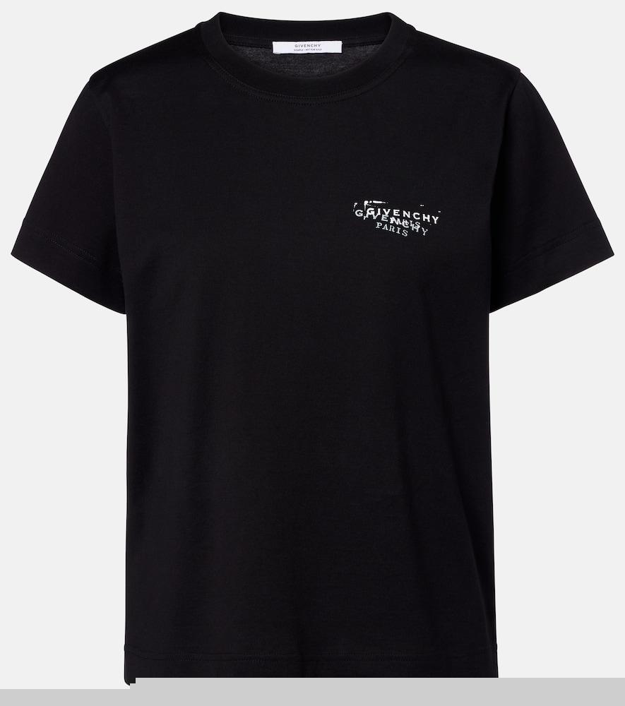 givenchy logo cotton jersey t-shirt