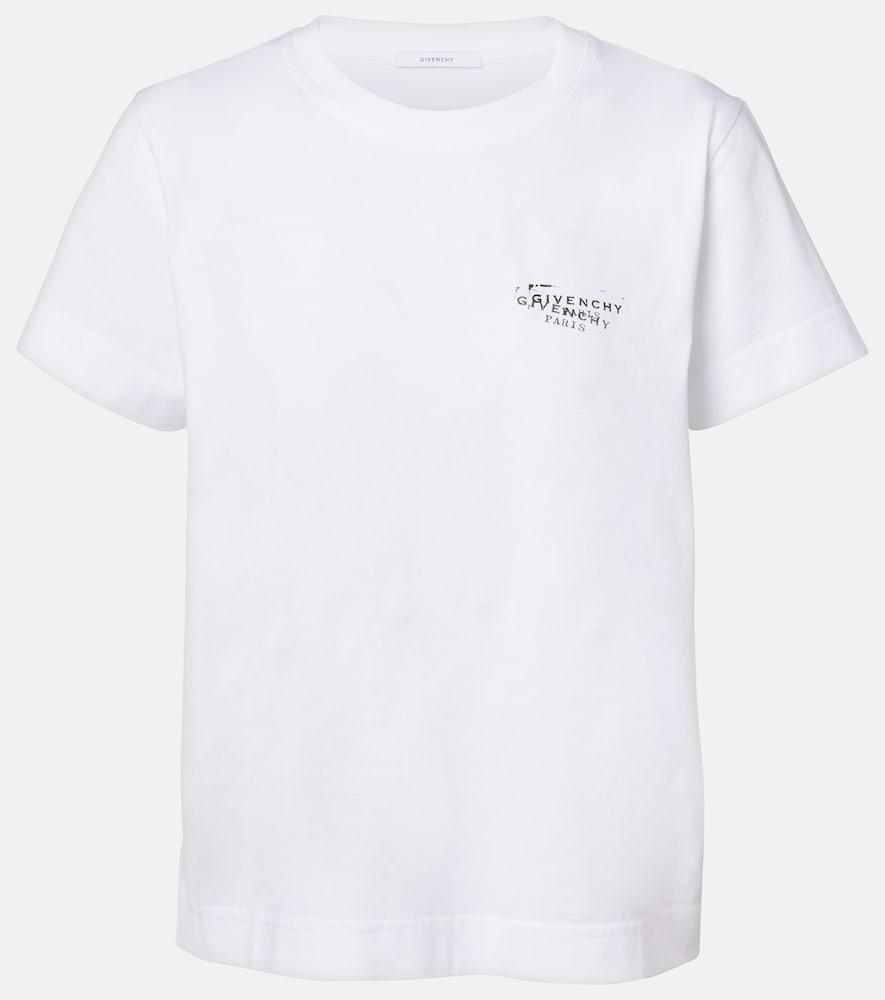 givenchy logo cotton jersey t-shirt