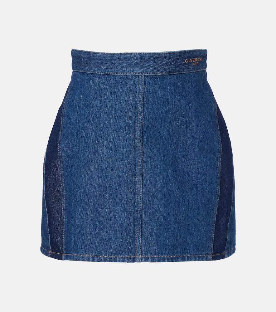 givenchy logo denim miniskirt