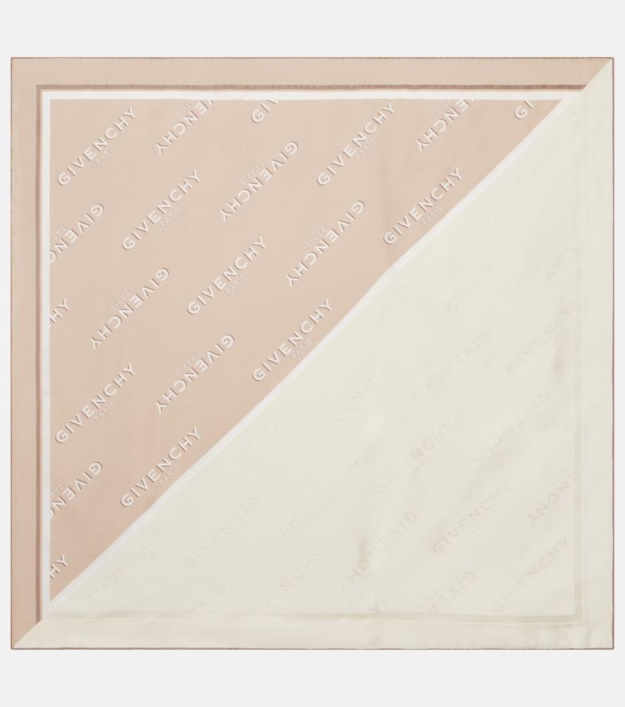 givenchy logo silk twill scarf