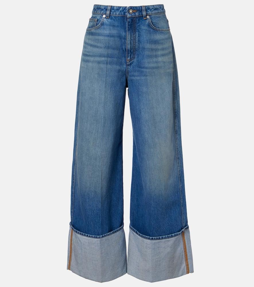 givenchy mid-rise wide-leg jeans