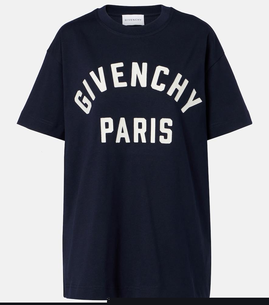 givenchy paris logo cotton jersey t-shirt