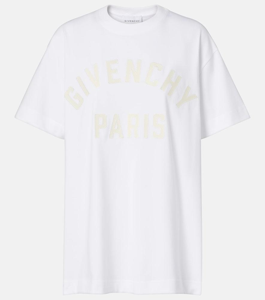 givenchy paris logo cotton jersey t-shirt