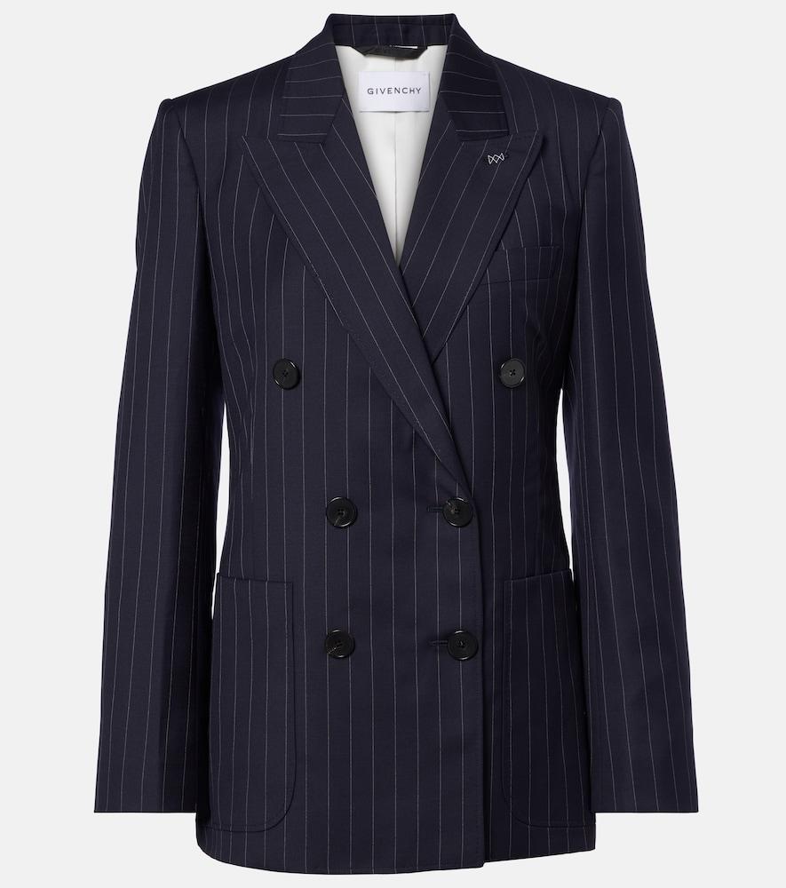 givenchy pinstripe double-breasted wool blazer