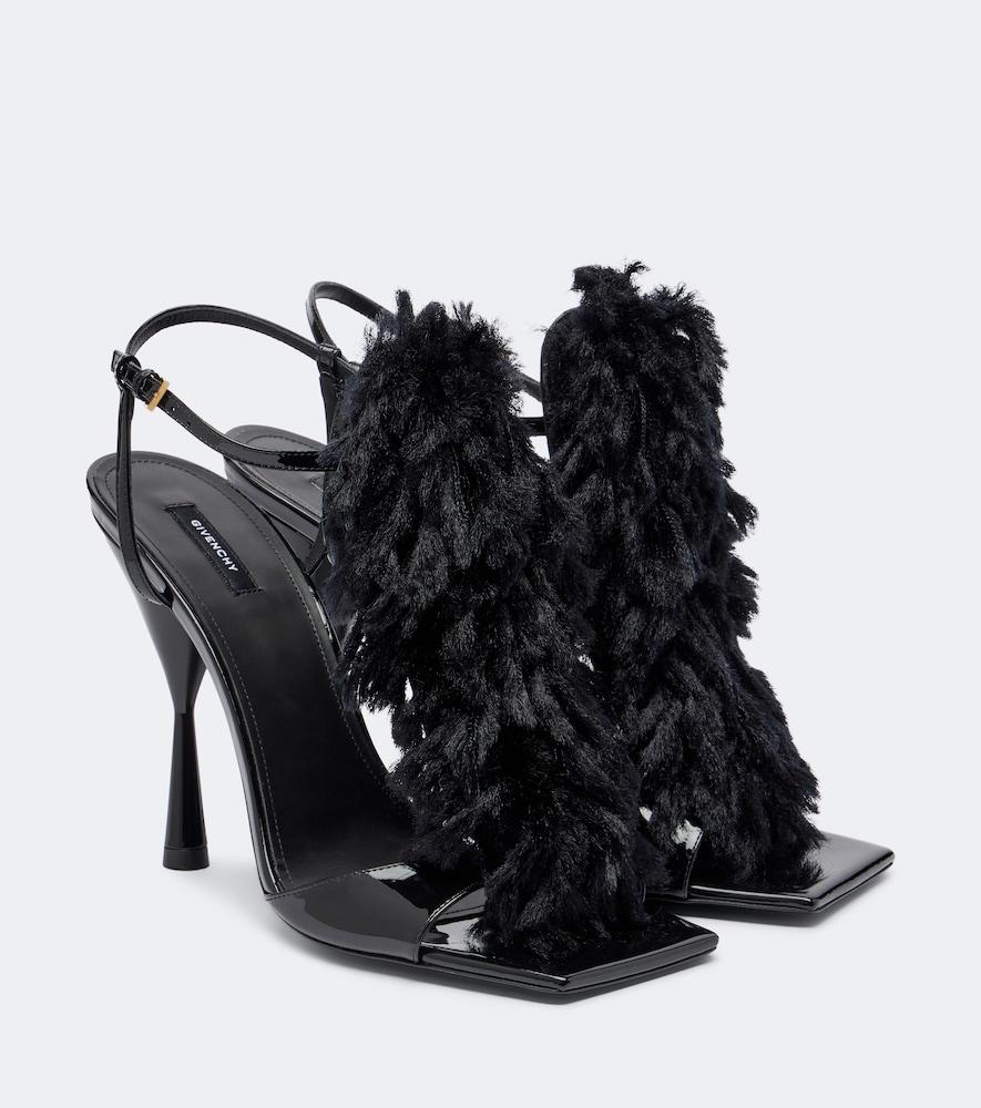 givenchy pompom leather sandals