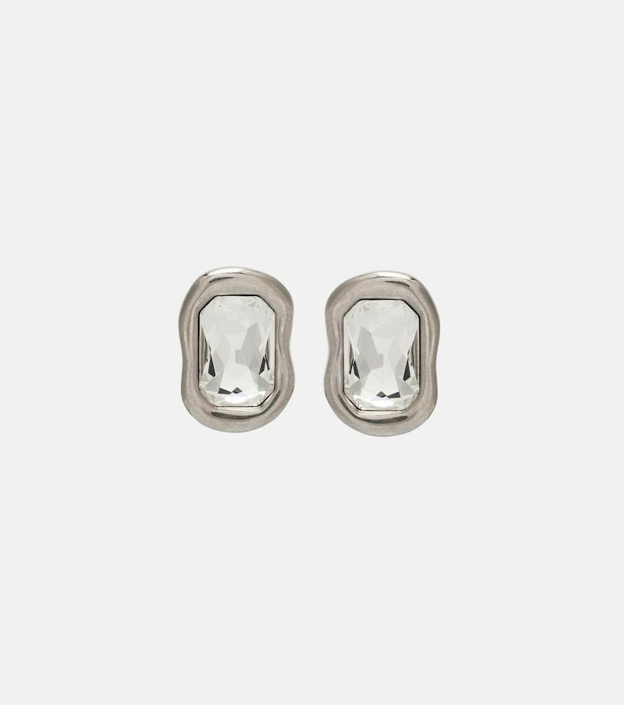 givenchy sculptural crystal embellished earrings