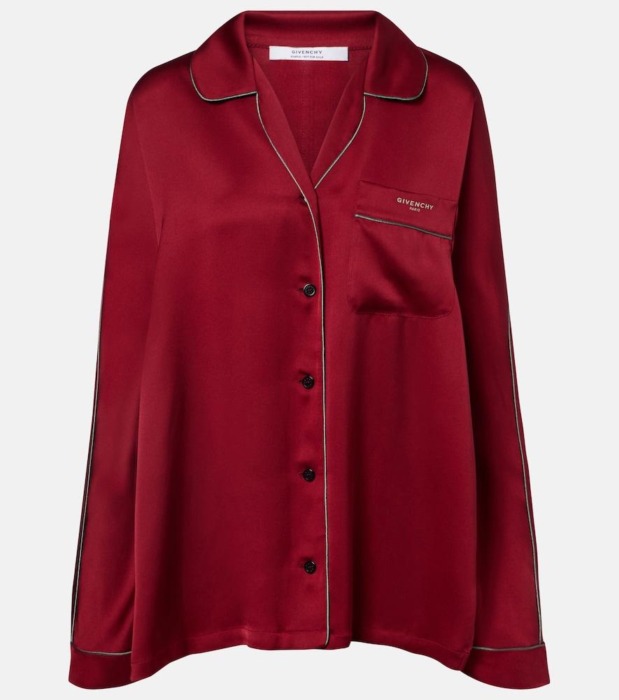givenchy silk satin shirt