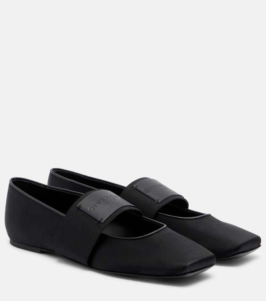 givenchy sliced square satin ballet flats