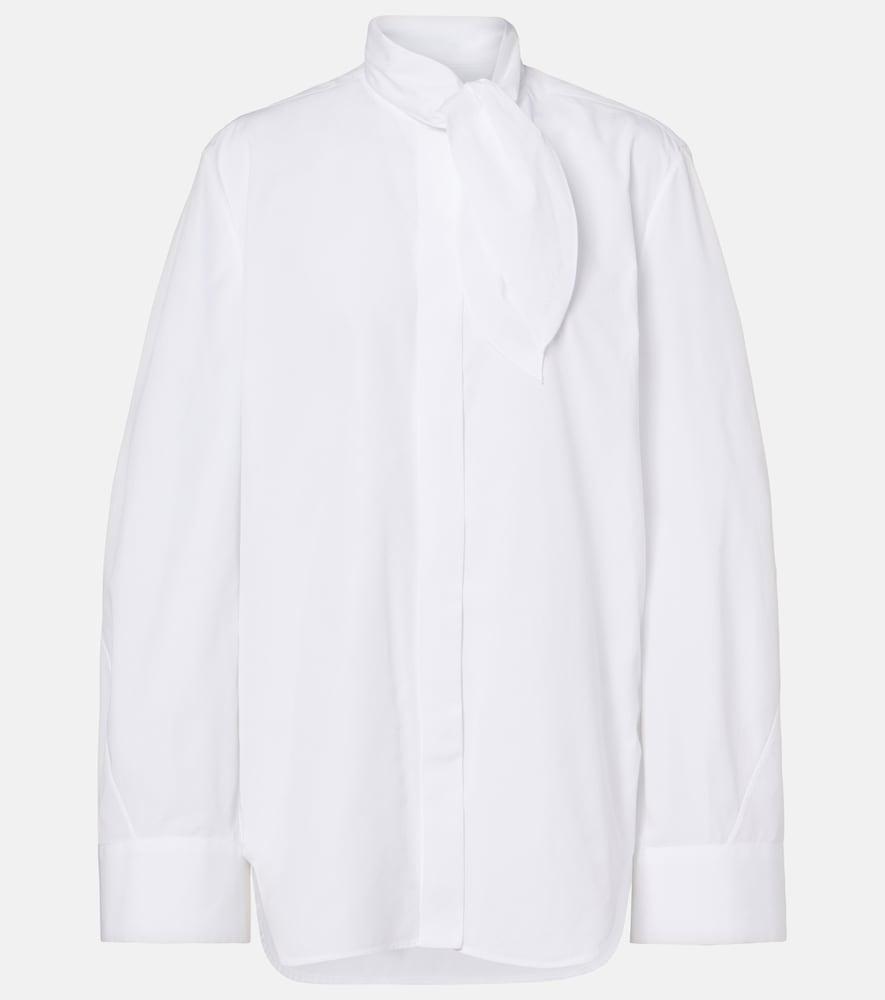 givenchy tie-neck cotton shirt