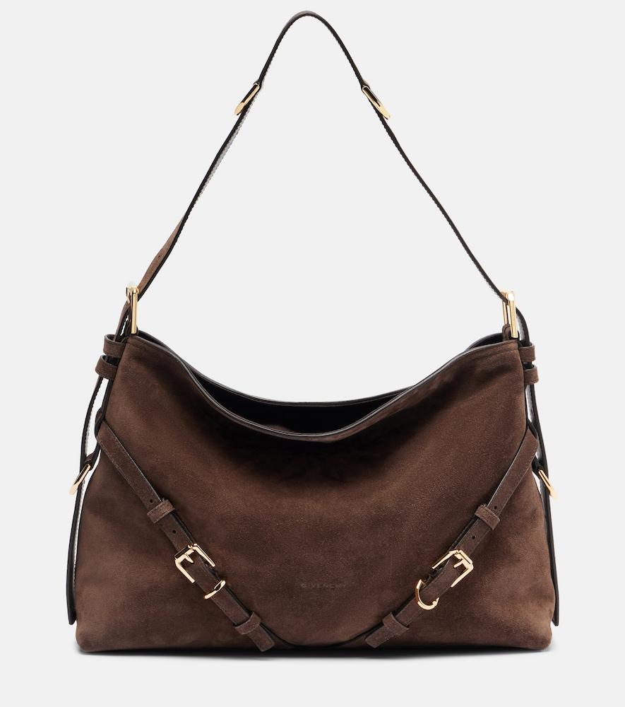 givenchy voyou medium suede shoulder bag